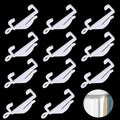 50 PCS Curtain Hooks, White Plastic Curtain Track Hooks Gliders Rail Sliding for Track Window Shower