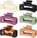 6 Pcs Big Claw Clips, Large Non slip Hair Clip Matte Jaw Clips for Women and Girls
