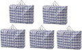 5 Pack Extra Large Jumbo Zipped Storage Bags (100x60x28cm) – Strong, Reusable Laundry & Storage Bags for Clothes, Bedding & More