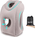 Maliton Inflatable Travel Pillow, Neck Pillow for Airplane for Sleep to Avoid Neck|Shoulder Pain, Comfortably Supports Head and Chin for Airplane |Home|Office Nap, Travel Essentials for Train Car
