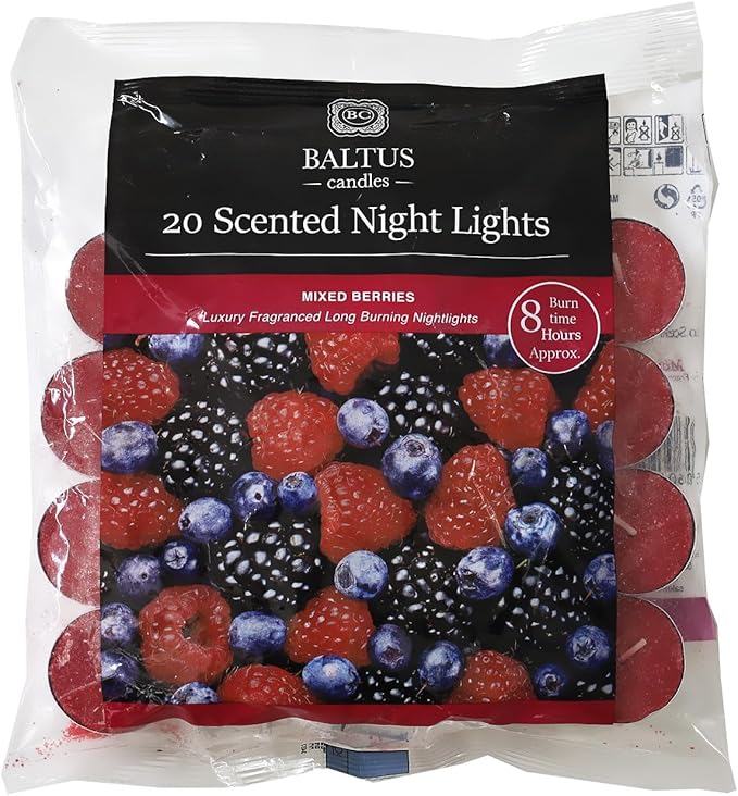 8 Hour Tea Lights 20 Pack (Mixed Berries), JNS_475599