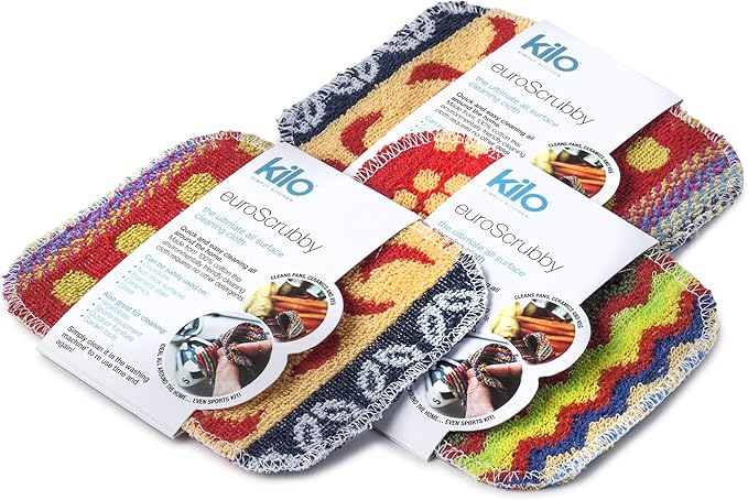 Kilo Non-Scratch Scourer, Purpose, Environmentally Friendly Scrubby – Multi Colour Set of 3, One Size, 17x13cm
