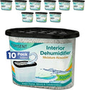 Wardrobe Moisture Absorber Dehumidifier 10 Pack, Disposable Damp and Condensation Remover for Cupboards Bathrooms and Small Spaces, No Electricity Required