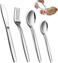 Bestdin Cutlery Set - 16 Piece Cutlery Set for 4 People, Stainless Steel Tableware Silverware Set with Spoon Knife and Fork Sets, Ideal for Home/Party/Restaurant, Mirror-Polished & Dishwasher-Safe