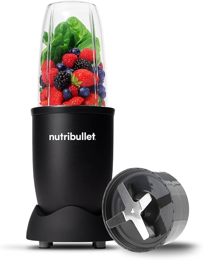 nutribullet blender 600 Series Starter Kit in Black - 4 Piece Set - Nutrient Extractor High Speed Blender - 600W - Quick & Powerful - Kickstart Your Morning - Great for Smoothies