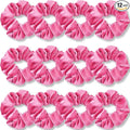 VENUSTE Bubble Pink Scrunchies, Premium Velvet Scrunchy for Hair, Solid Colors Thick Hair Bands, Soft Ropes Ponytail Holder Hair Accessories for Women and Girls, 12 Pack