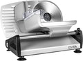 Meat Slicer Deli Food Slicer with Child Lock Protection, Removable 19cm Stainless Steel Blade and Food Carriage, 0-15mm Adjustable Thickness Food Slicer Machine for Meat, Cheese, Bread, 150W