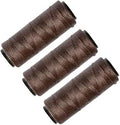 3 Rolls Sewing Thread for Hair Weave Bundles, Hair Extensions, Sewing Hair Weft, Making Wig DIY Weaving Thread (Brown)