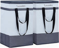 Laundry Basket, 80 L Collapsible Laundry Baskets, 2 Pack Laundry Hamper with Extended Double Handle, Foldable Laundry Basket for Laundry Bedroom Bathroom Dorm Storage Clothes Toys, Black
