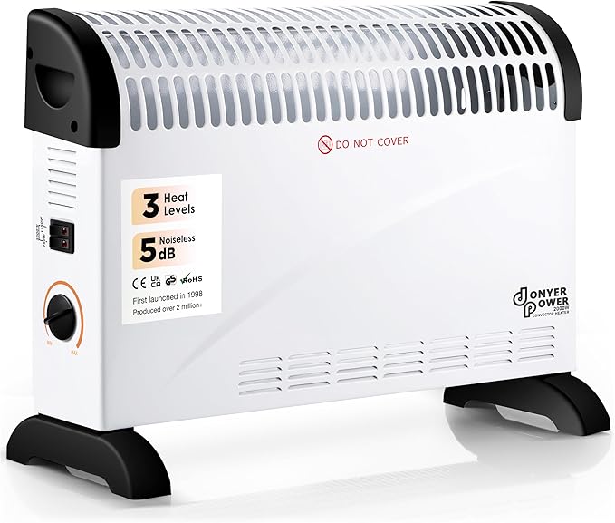 DONYER POWER Convector Radiator Heater 2000W Room Heating with Adjustable Thermostat