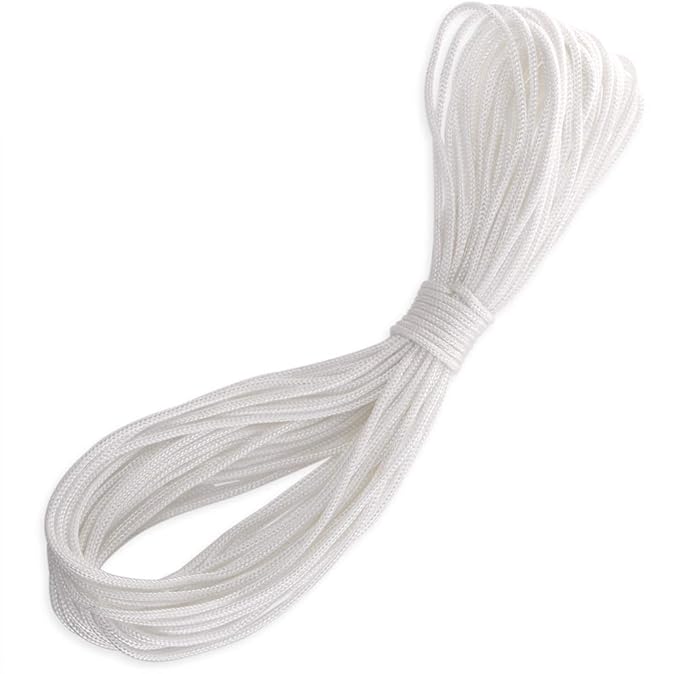 H&S 20 Metres 2.5mm White Nylon Picture Hanging Cord – Strong Rope for Photo, Frame & Mirror – Holds up to 30Kg – Frame Hanging Cord