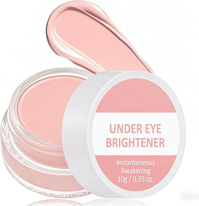 Under Eye Brightener - Instant Anti Age Eraser Eye Concealer - Colour-Correcting Eye Brightener & Primer - Dark Circles and Blemish Concealer, Korean Makeup, Instant Results (Pink)