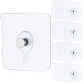 Uniclife 20 Pcs Adhesive Picture Hooks 15 kg Max 5.6 cm Load Heavy Duty Picture Hangers Without Nails Wall Hooks for Hanging Transparent Waterproof Frame Hangers Sticky Hooks for Bathroom Kitchen