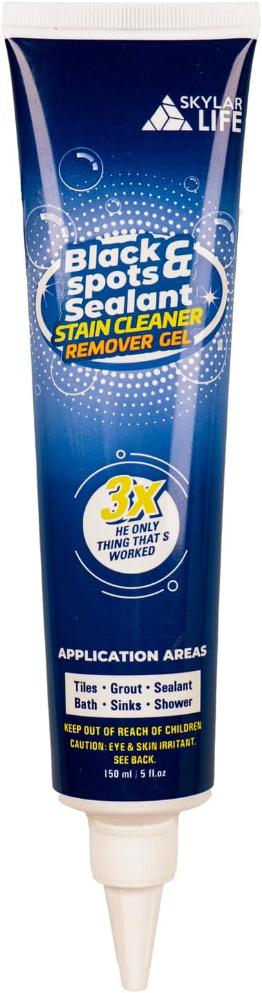 Skylarlife Home Mould & Mildew Stain Remover Gel Stain Remover Cleaner Wall Mould Stain Cleaner for Tiles Grout Sealant Bath Sinks Showers
