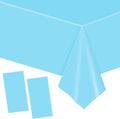 YAAVAAW 137x274cm Baby Blue Plastic Table Cloth Table Cover,2pcs Light Blue Party Table Cloths Table Decoration,Tablecloth Party for Kids Adults Boys Birthday Picnic,Dining,Wedding,Baby Shower,Frozen