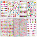 3500pcs Self Adhesive Gem Stickers, Multicoloured Gems for Crafting, Acrylic Glitter Stickers, Sticky Gems for Kids DIY Face Hair Deco