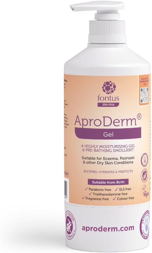 AproDerm® Gel 500g Pump – Highly Moisturising and Protective Gel; Suitable for Dry Skin, Dermatitis, Eczema and Psoriasis; Vegan
