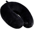 Travel Pillow Memory Foam Neck Pillow Support Pillow Luxury Compact Lightweight Quick Pack for Camping,Sleeping Rest Cushion (Black)