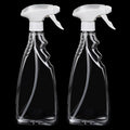 ASelected 2 Pcs Transparent Empty Fine Mist Plastic Spray Bottle 500Ml Water Spray Bottle For Gardening Cleaning Air Freshening Hair Sprayer, material - Polyethylene Terephthalate