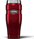 Thermos Stainless King Travel Tumbler & Multi- Purpose Flask- 470ml Insulated Hot & Cold Water Bottle for Daily Commute & Weekend Adventures - Sleek Design in Red, 5-Year Durability