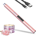 Electric Candle Lighter Rechargeable Lighters - Stocking Fillers for Women USB Rechargeable Plasma Arc Lighters for Candle (Rose Gold)