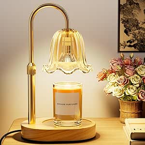 Candle Warmer Lamp - Dimmable & Timer, Height Adjustable Flameless Candle Lamp for Jar Candles, for Women's Birthday, Anniversary & Mother's Day (Includes 2 Bulbs)