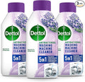 Dettol Washing Machine Cleaner, Lavendar, 250ml (3 x 250ml, Total 750ml), Drum Descaler, Limescale Remover, Antibacterial, Lasting Freshness, Disinfectant, Laundry