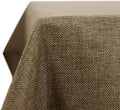 Deconovo Faux Linen Table Cover Wipeable Square Water Resistant Tablecloth for Party 51x51in(130x130cm) Taupe