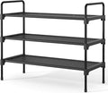 Kitsure Shoe Rack for Closet, Sturdy Shoe Storage for Entryway, Space-Saving Shoe Rack Small and Shoe Shelf, 70.0 cm Wide - 3 Tiers, Black