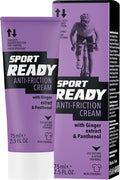 Anti-Friction Cream - Anti Chafing Cream with Ginger Root Extract & Bisabolol - Hydrating, No-Chafe Balm for Friction & Dryness - Long Lasting & Non Staining Chafing Balm - 75mL, Sport Ready