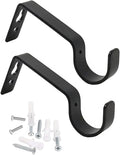Iron Curtain Pole Brackets, Pack of 2, Wall Mount, Heavy Duty, Scratch&Rust Resistance
