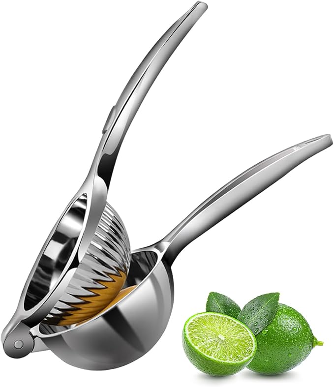 Rekix lemon Squeezer, Max Extraction Hand Press Lemon Juicer, Heavy Duty Manual Orange Juicer, Sturdy Metal Lime Squeezer, Durable Citrus Fruit Squeezer, Easy to Clean