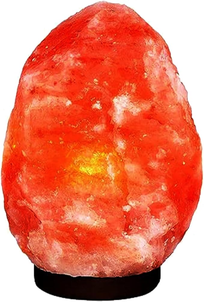 Straame Lighting - 100% Real Himalayan Crystal Rock Salt Lamp - Direct from Foothills of The Himalayas - Wooden Base Calming Atmosphere Night Lamp - Handcrafted Design - Great as a Gifts (1-2 kg)[Energy Class G]