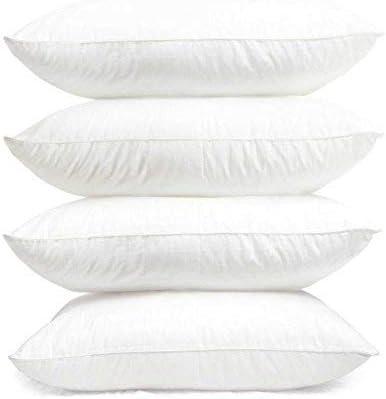 4 x LUXURY DELUXE Pillows 4 Pack - SUPER ULTRA BOUNCE PILLOWS HOLLOW FIBRE FILLED Pillows 4 Pack Hotel Quality