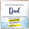 Birthday Card for Dad, Funny Adult Male Card, Sarcastic Reduced Sticker, Humorous Father Gift, Quirky Old Mens Gifts, Very Special Day Joke Present for Him, Unusual Happy 40th Bday Keepsake Offensive