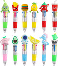 12 PCS Multi-Coloured Pens Set, Mini Retractable Fun Pens for Kids, Novelty Pens for Party Bag Fillers & School Class Gifts.