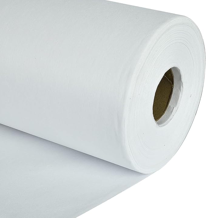 Fashion Track Iron on Fusible Interfacing - 90 cm - Nonwoven Fabric in Medium and Light Weight, for Tailoring, Crafts, Collars and Dress Making (White, 1 Metre - Medium Weight)