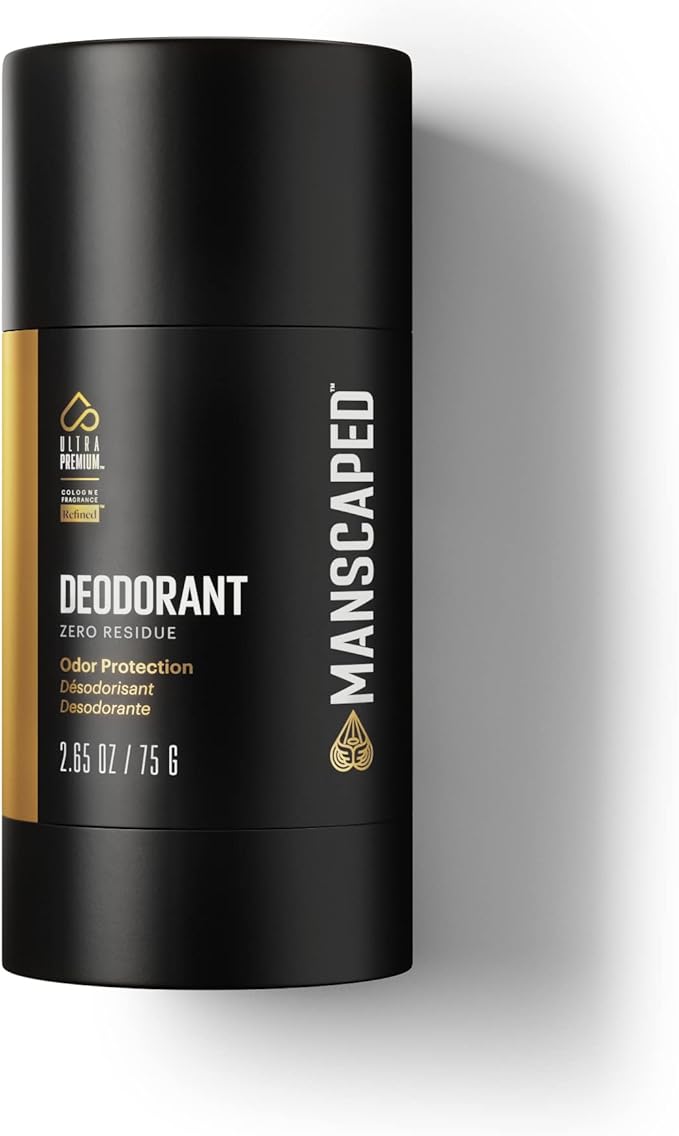 MANSCAPED® UltraPremium Deodorant, Aluminum-Free Clear Formula, Soft and Comfortable with Cologne-Quality Fragrance for Under Arm Odor Protection, 2.65 oz Stick (1 Pack)