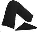 CnA Stores Orthopaedic V-Shaped Pillow Extra Cushioning Support For Head, Neck & Back (Black, V-pillow With Cover)