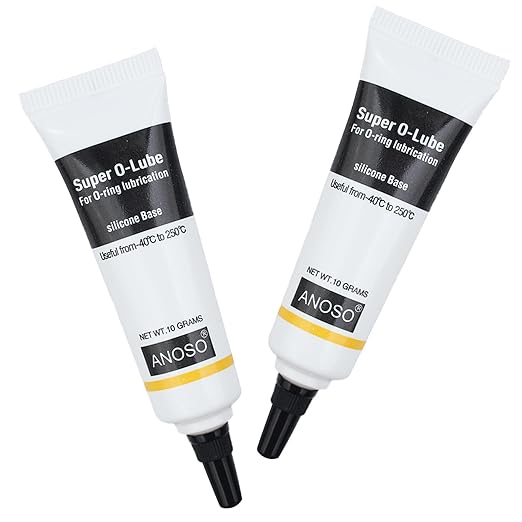 2 Pcs Silicone Grease,Food Grade Silicone Grease,for O-Rings,Rubber Seals,Plumbers Valve,Coffee Machine,Long-Lasting & Safe(2 * 10g)