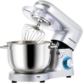 Aucma Stand Mixer, 6.2L Food Mixer 1400W Tilt-Head Electric Kitchen Mixer with Dough Hook, Wire Whip & Beater (6.2L, Shinny Silver)