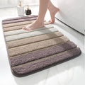 DEXI Bath Mat 40 x 60 cm, Extra Soft Absorbent Microfiber, Non-Slip Washable Rugs for Shower Floor, Bathmat Bathroom Accessories Decor, Beige