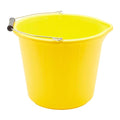 ProDec Heavy Duty Yellow 14 Litre (3 Gallon) Plastic Builders Bucket, Cement & Plastering Bucket, Heavy Duty Buckets, Black Buckets