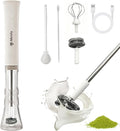 Milk Frother Handheld, 2-in-1, Rechargeable Electric Matcha Whisk Foam Maker with Stand, 3 Speed Powerful & Quiet Coffee Mixer for Latte, Hot Chocolate Stirrer, Egg Blender, Protein Shakes