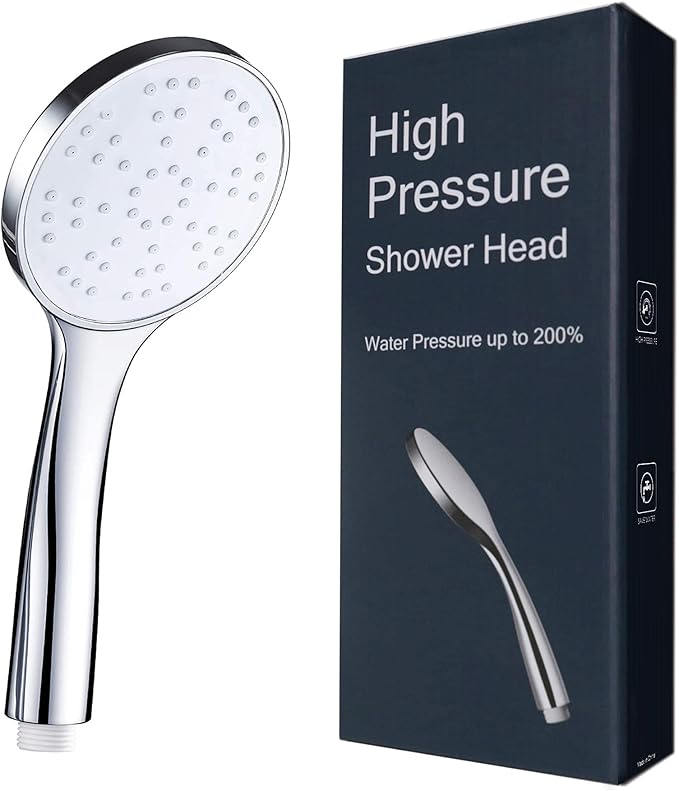 High Pressure Shower Head, Power Shower Head for Low Pressure, Universal Handheld Pressure Boosting Showerhead