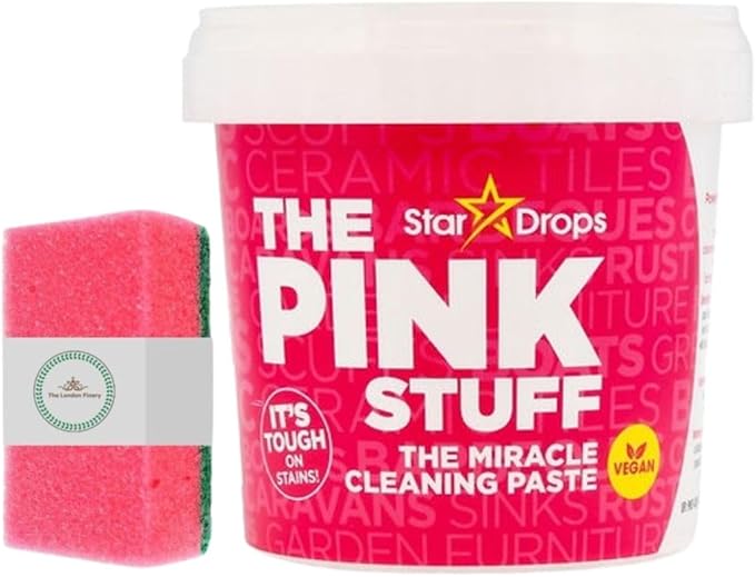 Pink Stuff Paste 850g - Non-Toxic Miracle Cleaning Cream with Sponge Scrubber