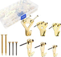 62 Pcs Heavy Duty Picture Hangers - Hard Wall Hooks, Photo Frame Holders, Supports 10-100 lbs
