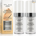 Colour Changing Foundation, 2Pack Flawless Color Changing Foundation Makeup Base Moisturizing Liquid Foundation for Women, Concealer Cover, Sunscreen, Naturally,Non-Greasy,Long Lasting