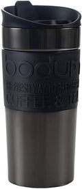 Bodum Vacuum Travel Mug, Flip lid, Gun-Metal, Gunmetal, 0.35 l, Pack of 1