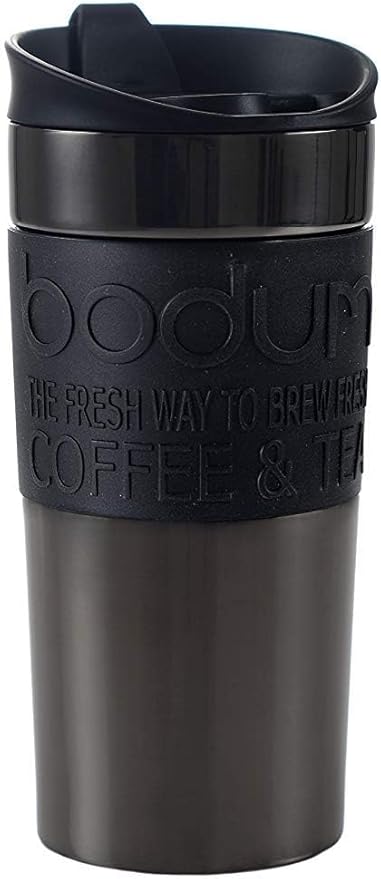 Bodum Vacuum Travel Mug, Flip lid, Gun-Metal, Gunmetal, 0.35 l, Pack of 1